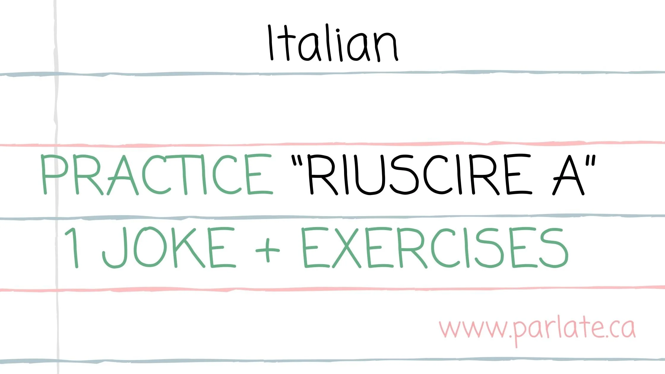 Esercizi sull'uso di riuscire a