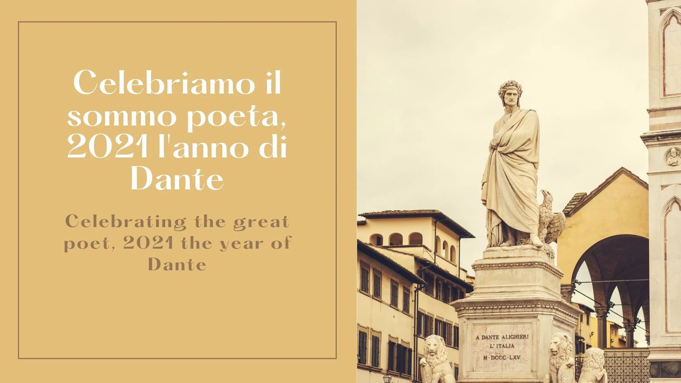 Celebriamo il sommo poeta- 2021 l'anno di Dante