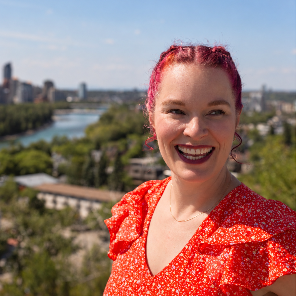 Leah Boucher Smiling Downtown Calgary