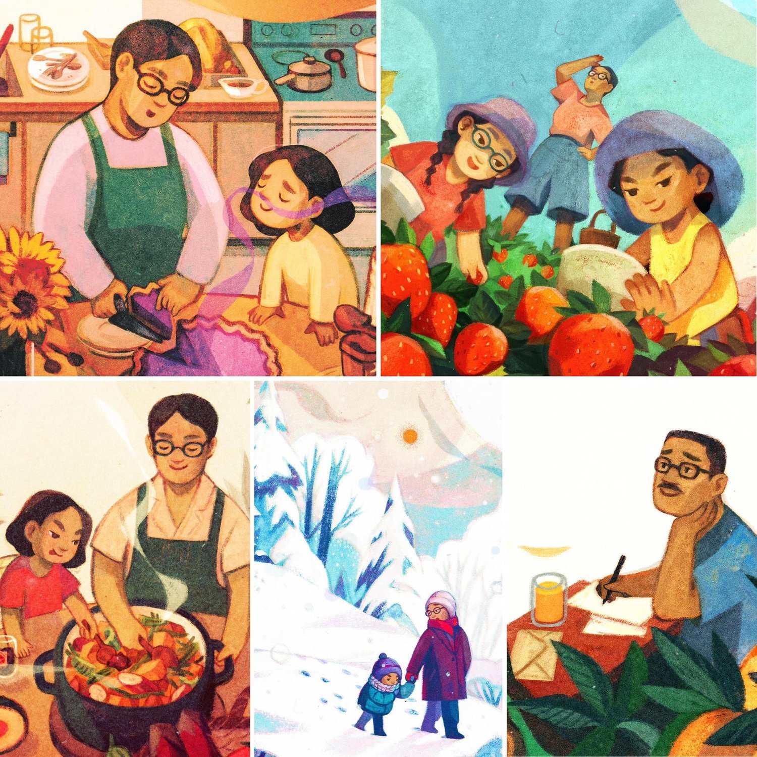 Maribel's Year, a Filipino picture book for kids about immigration, the changing seasons, family and finding home.