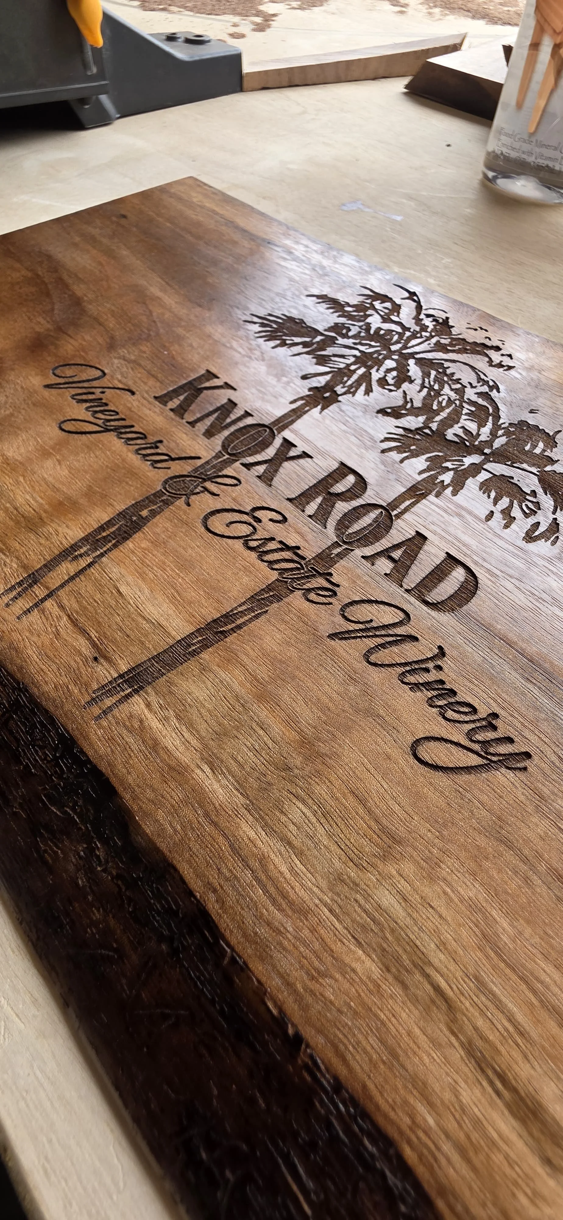 Personalized Live Edge Walnut Charcuterie Board