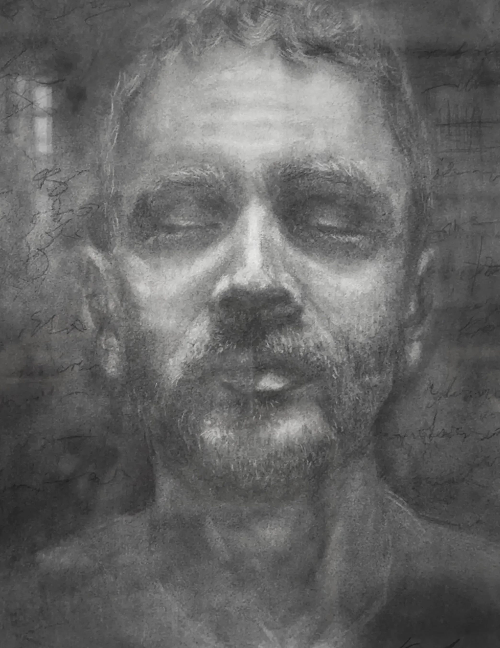 Dialogue within. Charcoal. 11" x 14". Sold.