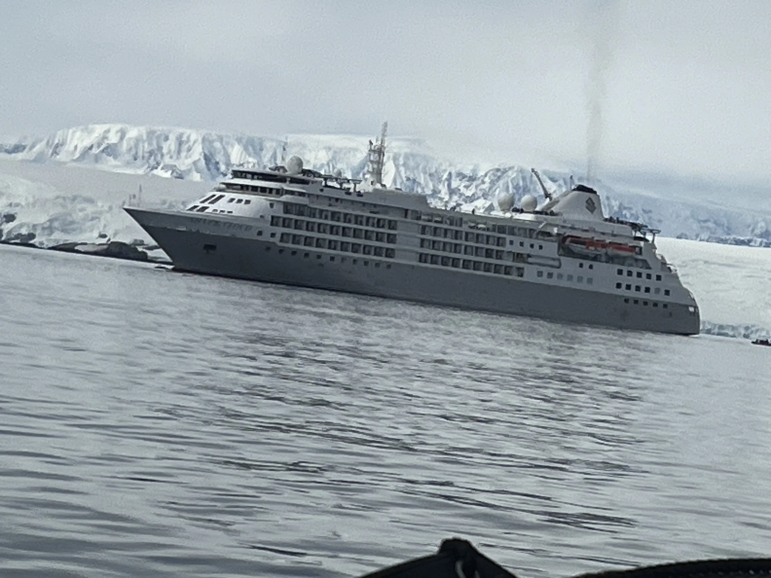 Silver Cloud in Antartica - taken from the zodiac