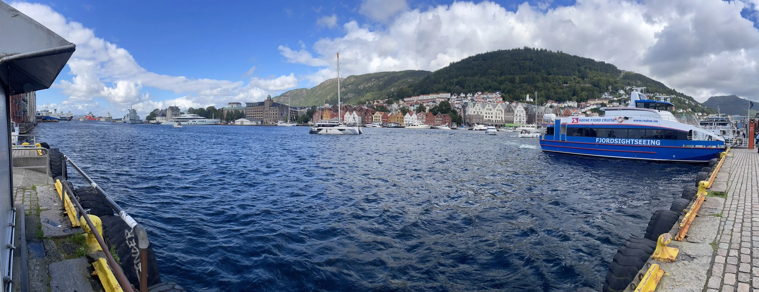 Bergen harbor — our departure point.