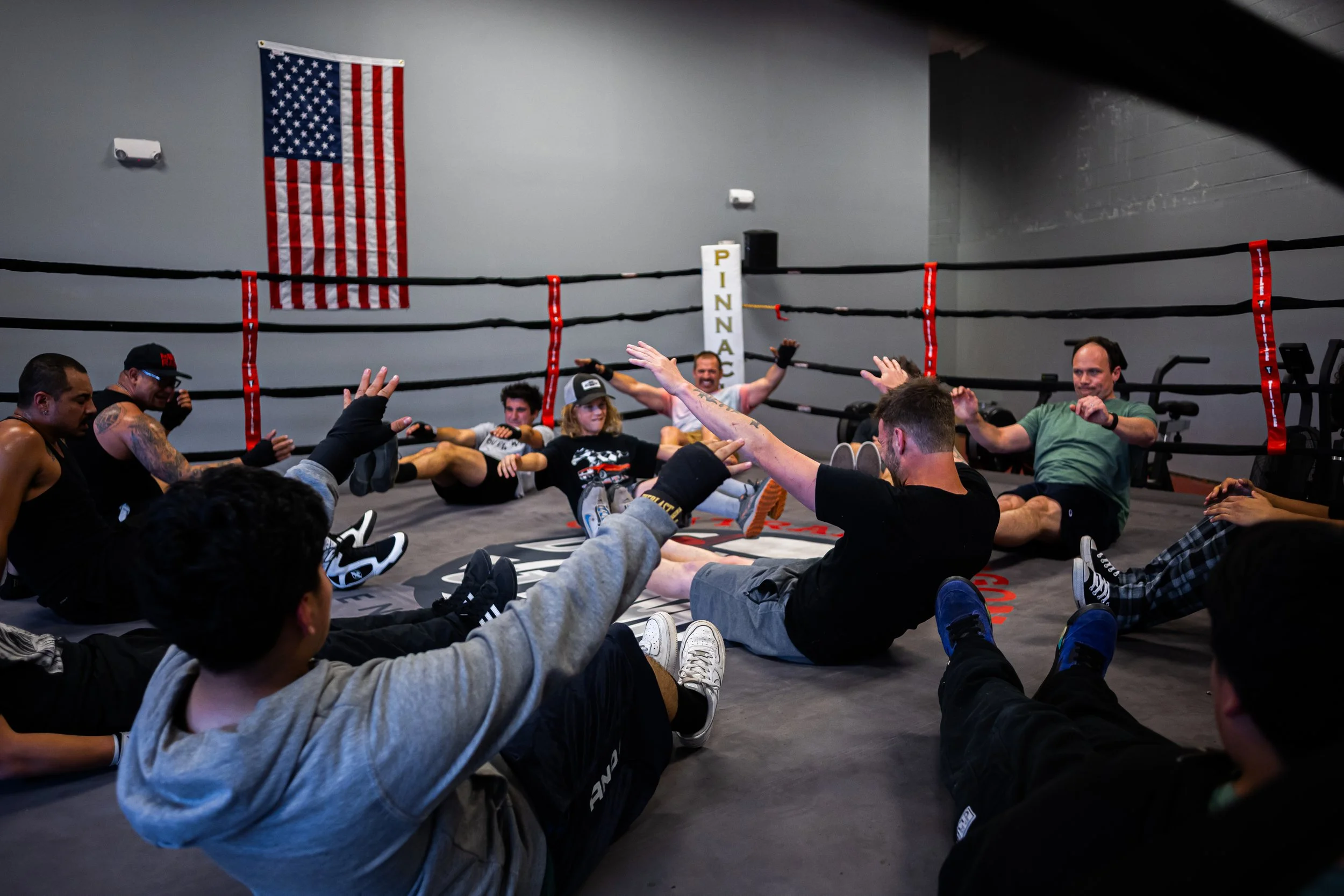 Boxing class at Central Oregon Boxing in Bend, Oregon.