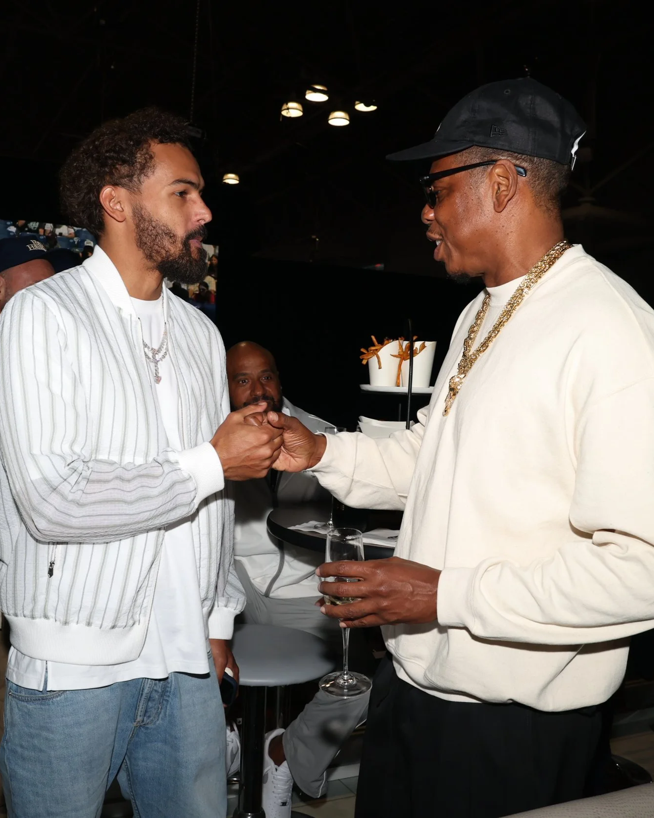 Trae Young and JAŸ-Z at The 40/40 Club at Fanatics Fest 2026