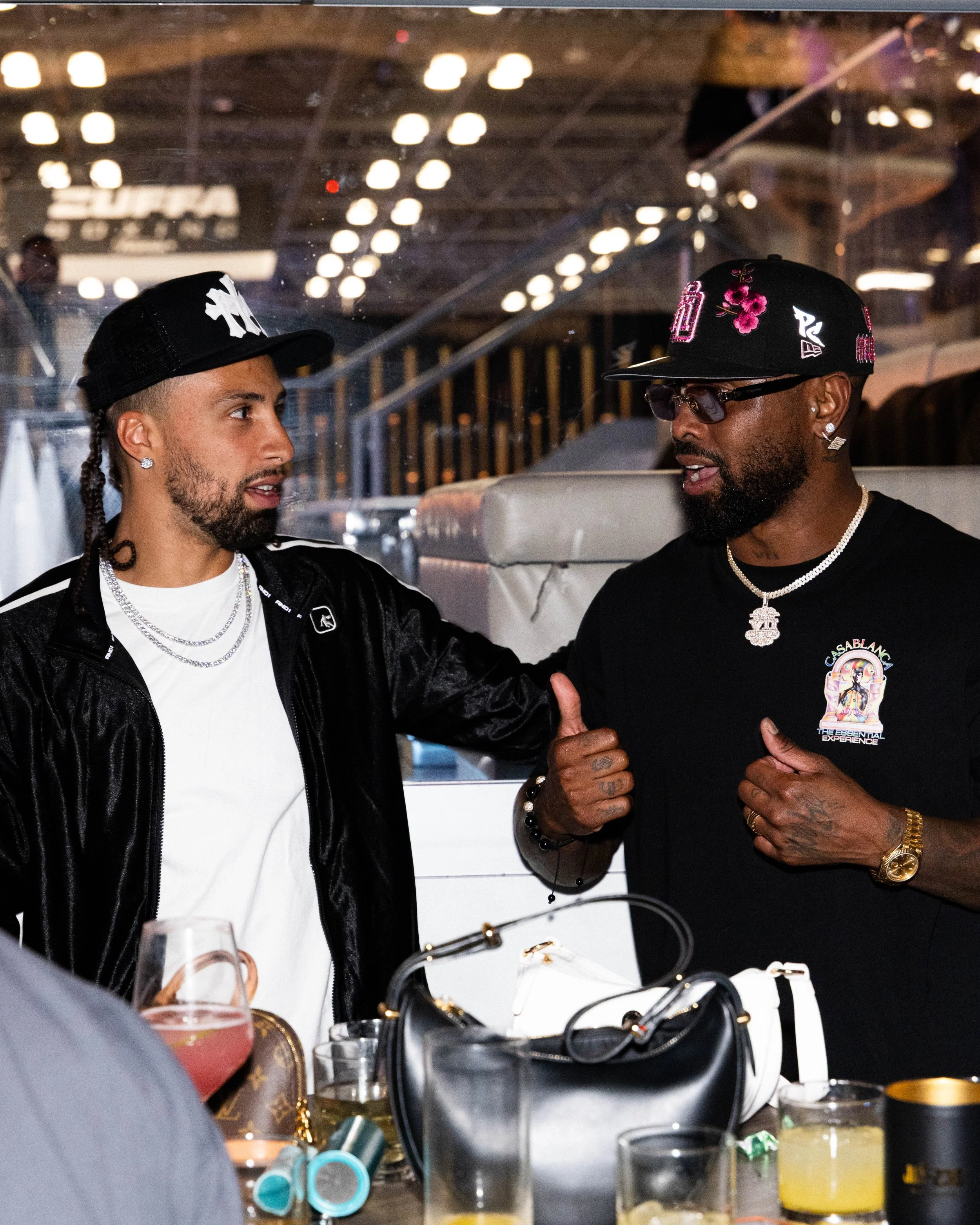Jose Alvarado and Jose Reyes at The 40/40 Club at Fanatics Fest