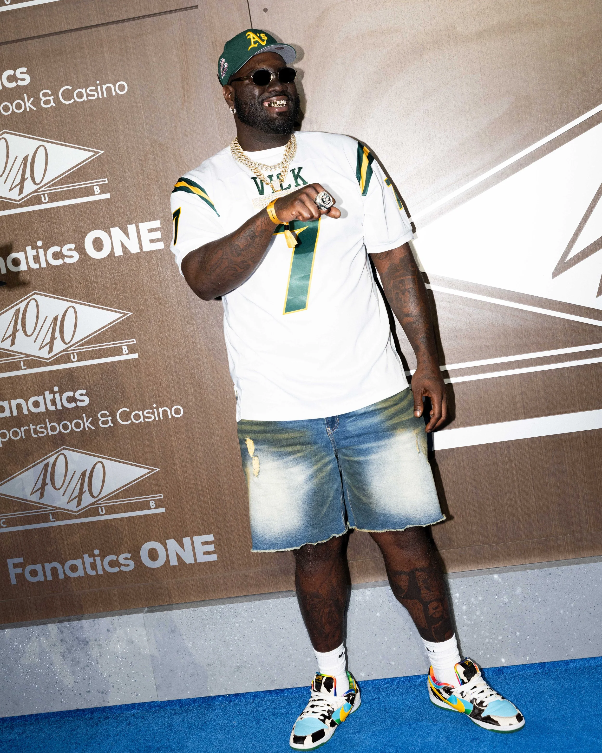 Mekhi Becton at The 40/40 Club at Fanatics Fest 2026 
