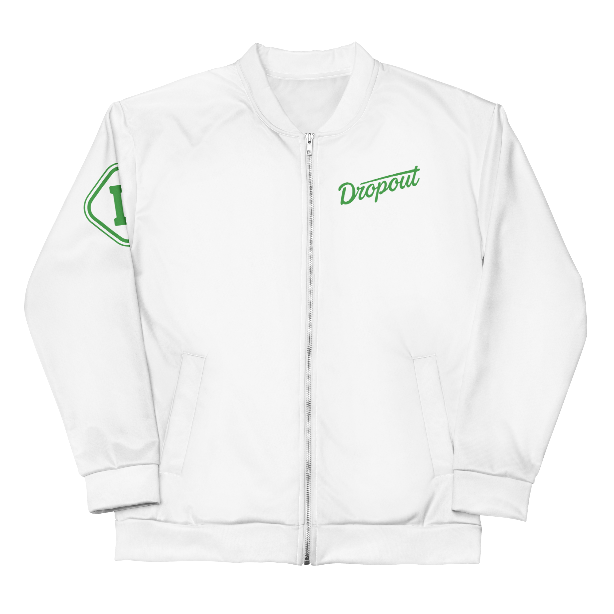 White Dropout Bomber