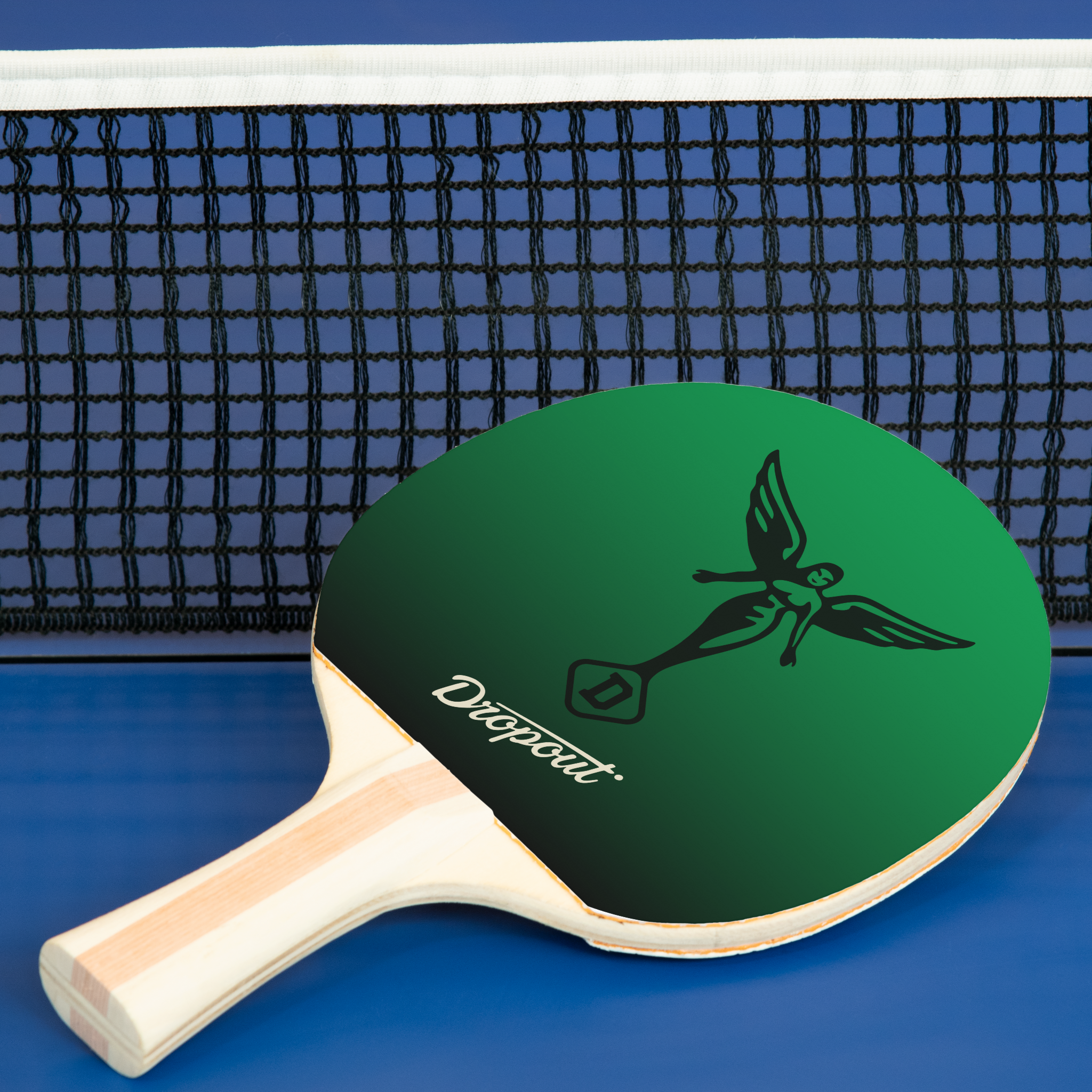 Zazzle Dropout Angel Green Ping Pong Paddle (Insitu).png