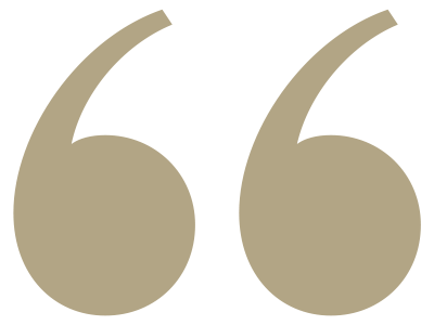 quotation marks in gold-tone, an Alpha Consulting brand element