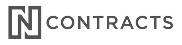 Contracts Logo with a stylized 'N' inside a square, a client of Aimee Cohen
