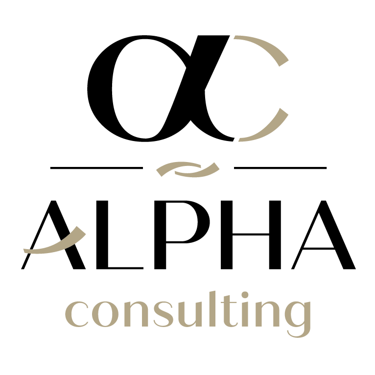 A stylized logo with curved lines and circles above the word "consulting" in lowercase letters.