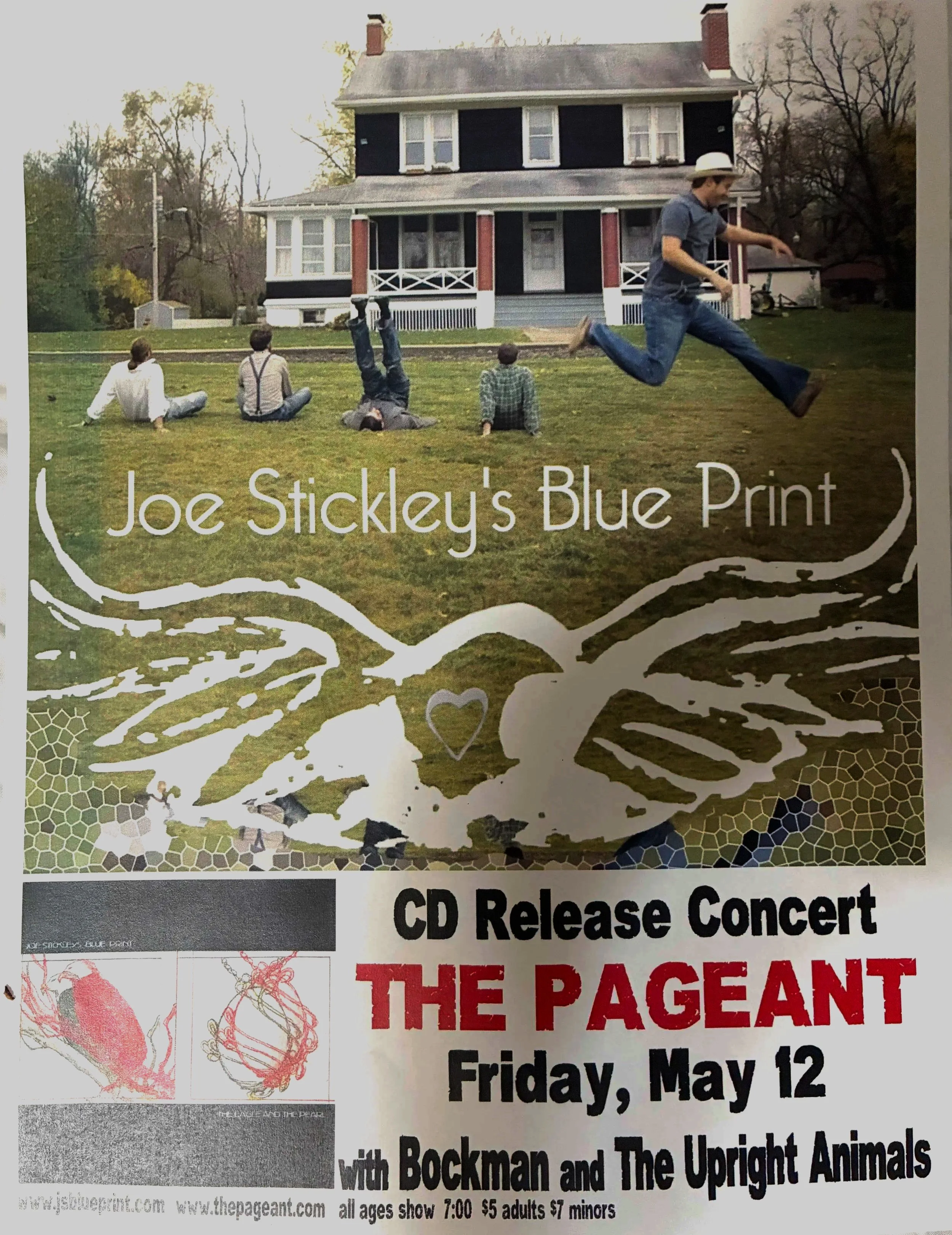 Poster for Joe Stickley’s Blue Print The Eagle and the Pearl CD release concert at The Pageant in St. Louis.