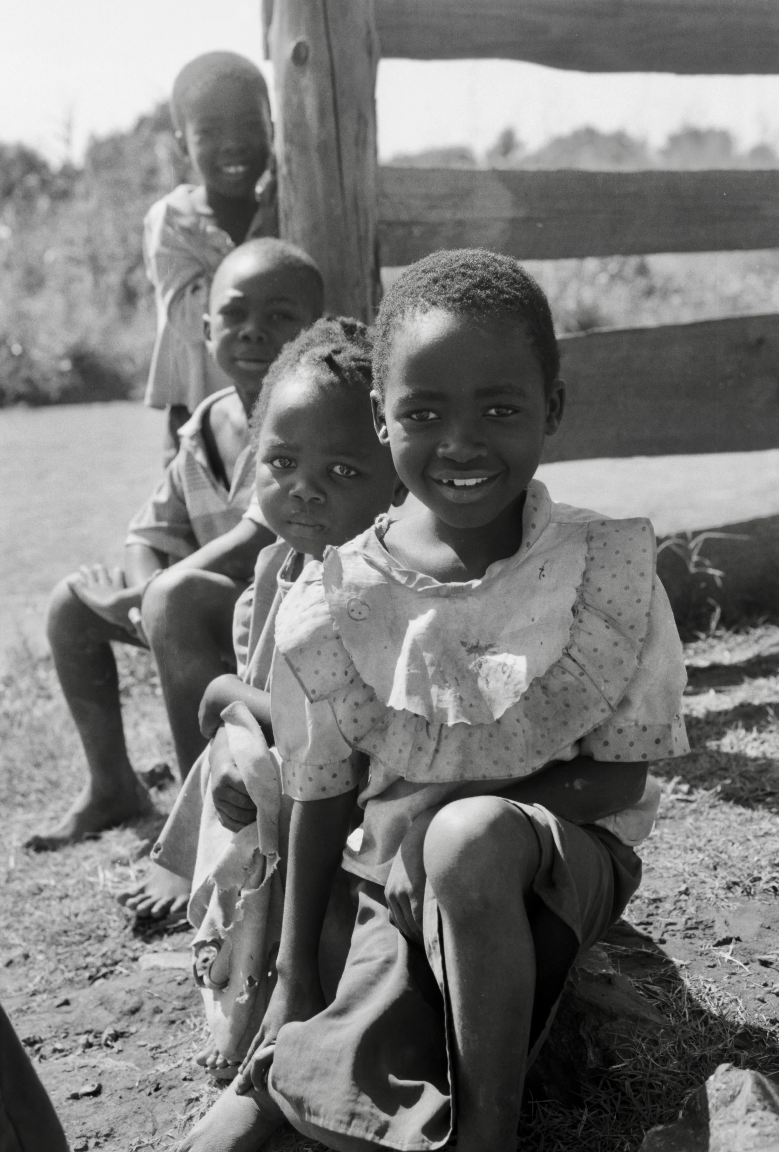 children sat together, Copperbelt, Zambia