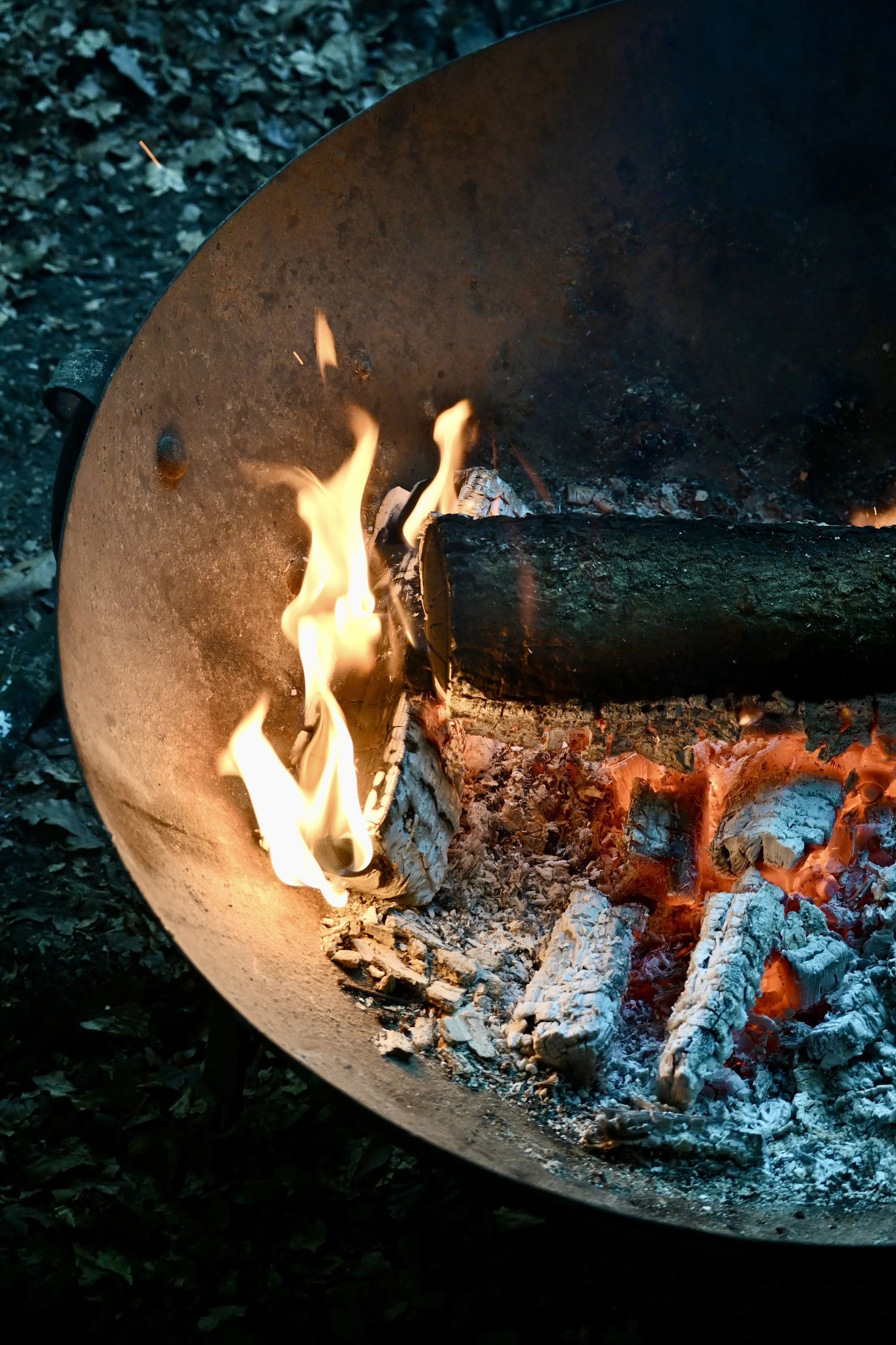 Fire side dining event photography
