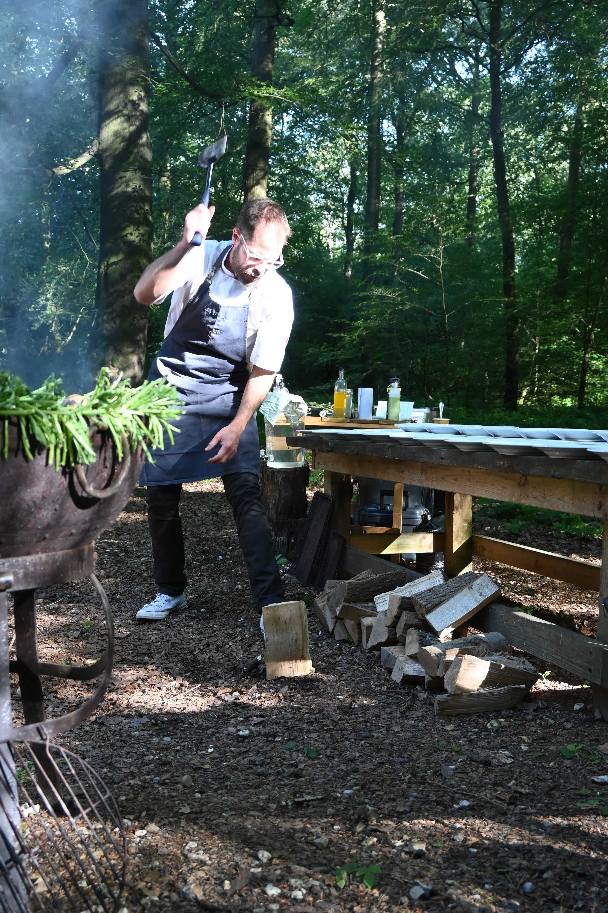 woodland dining photography
