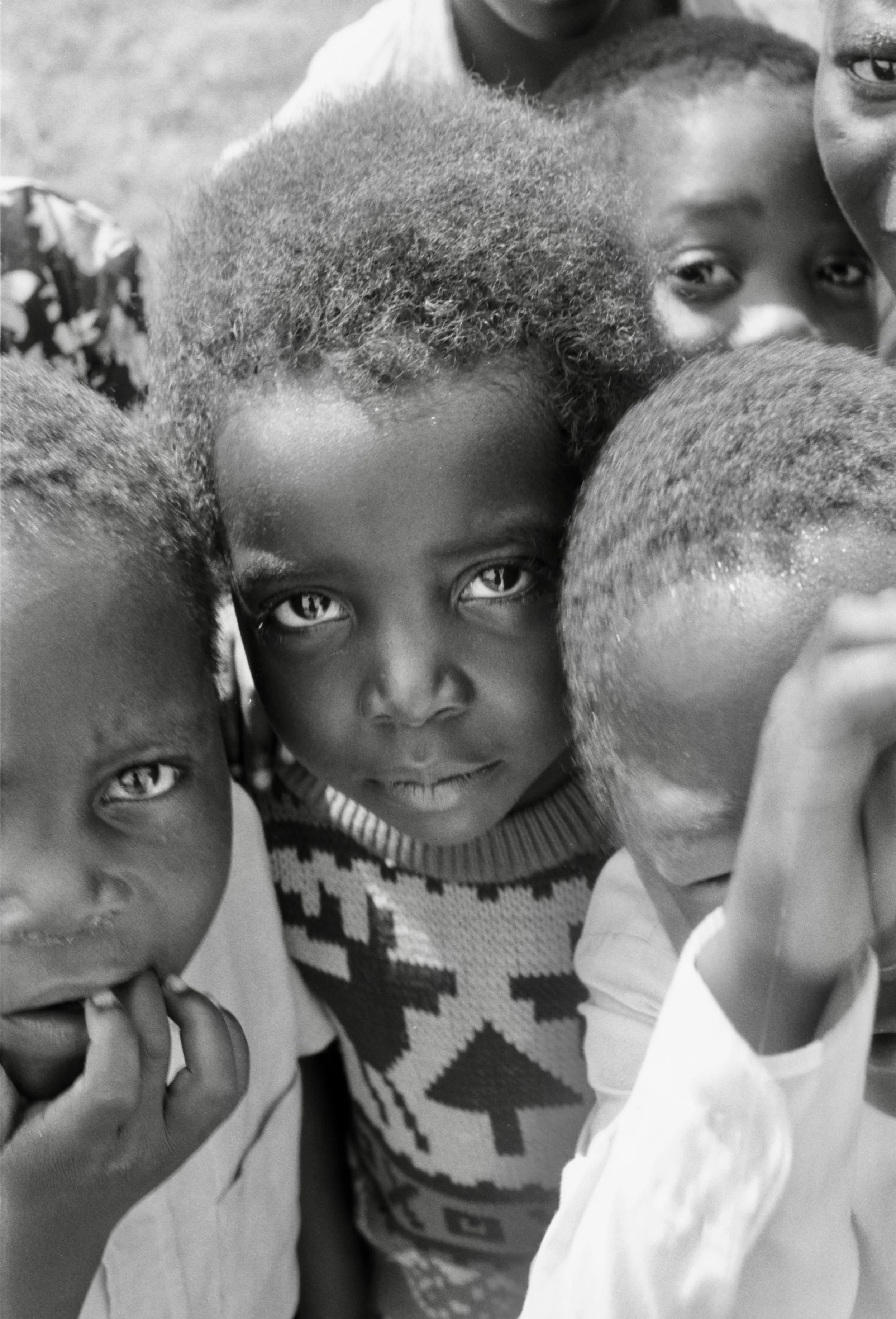 boys huddled togather Zambia