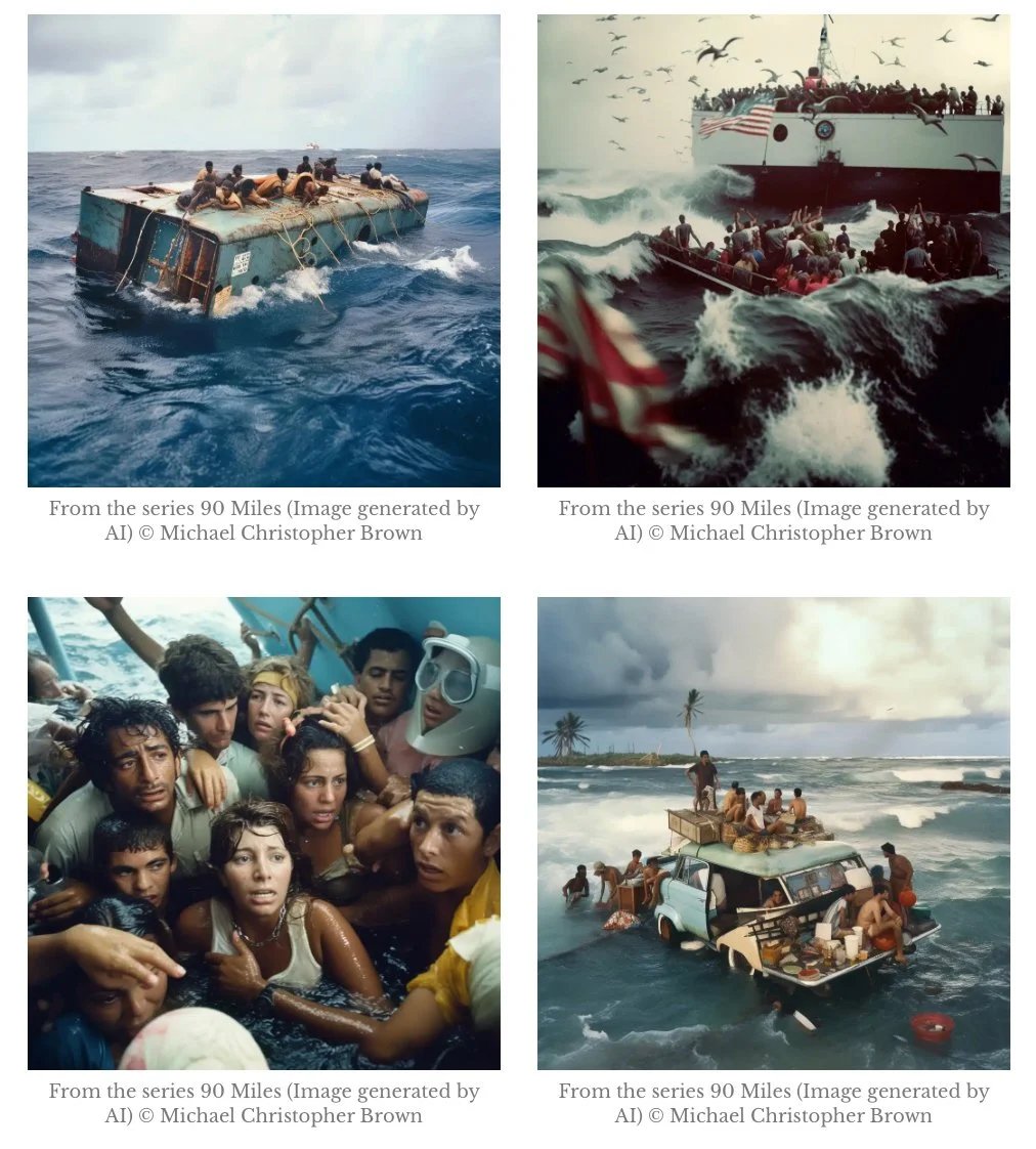 Is it ethical to use AI-generated or altered images to report on human suffering?