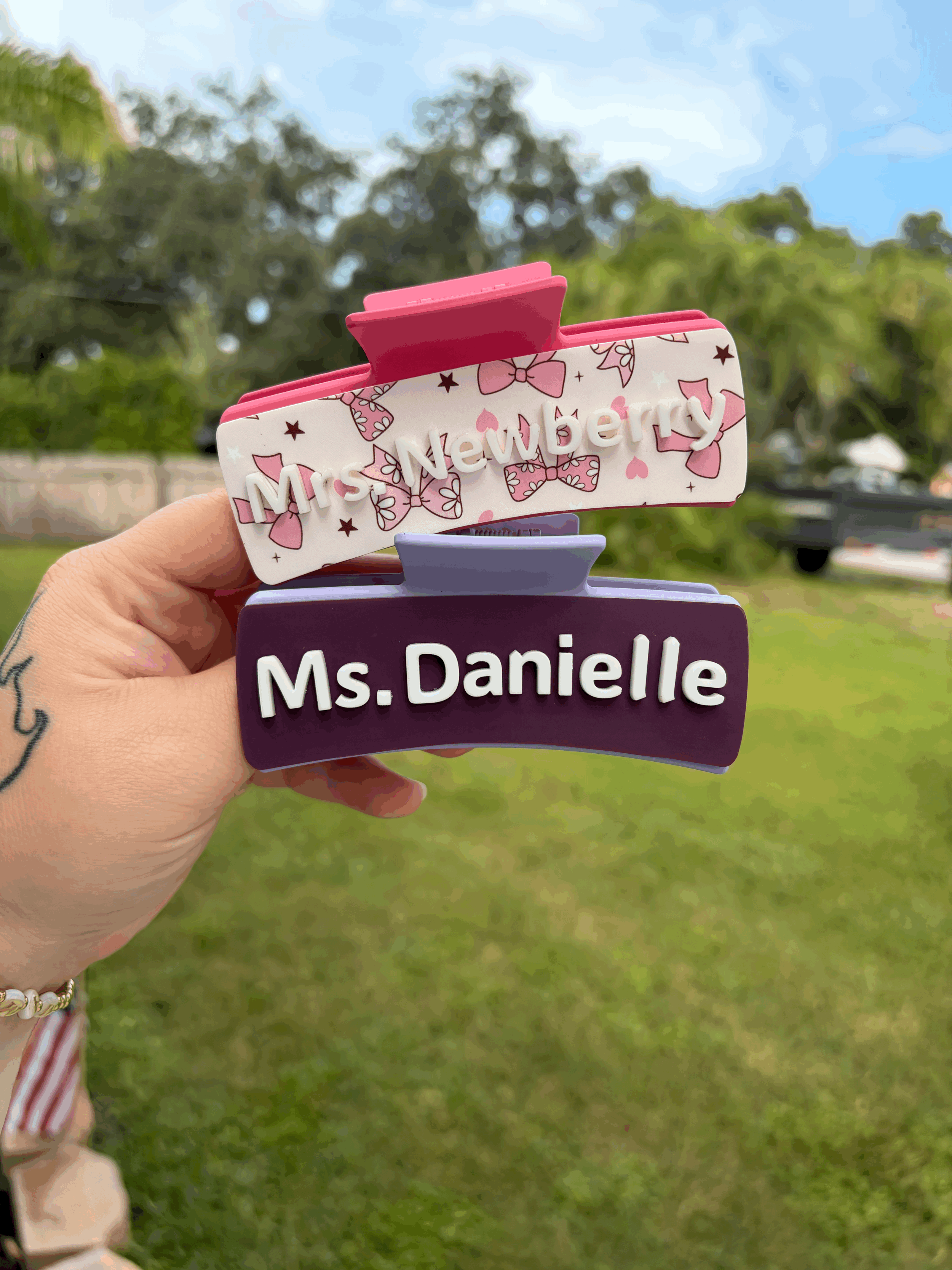 Personalized 4 in Claw Clip