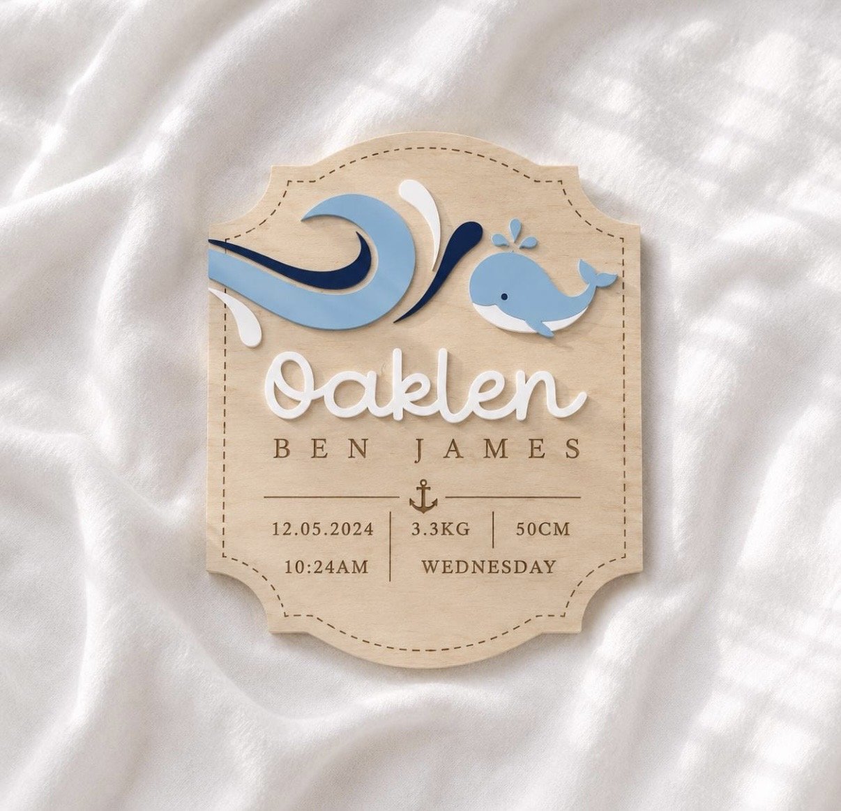 Whale Birth Announcement Bundle