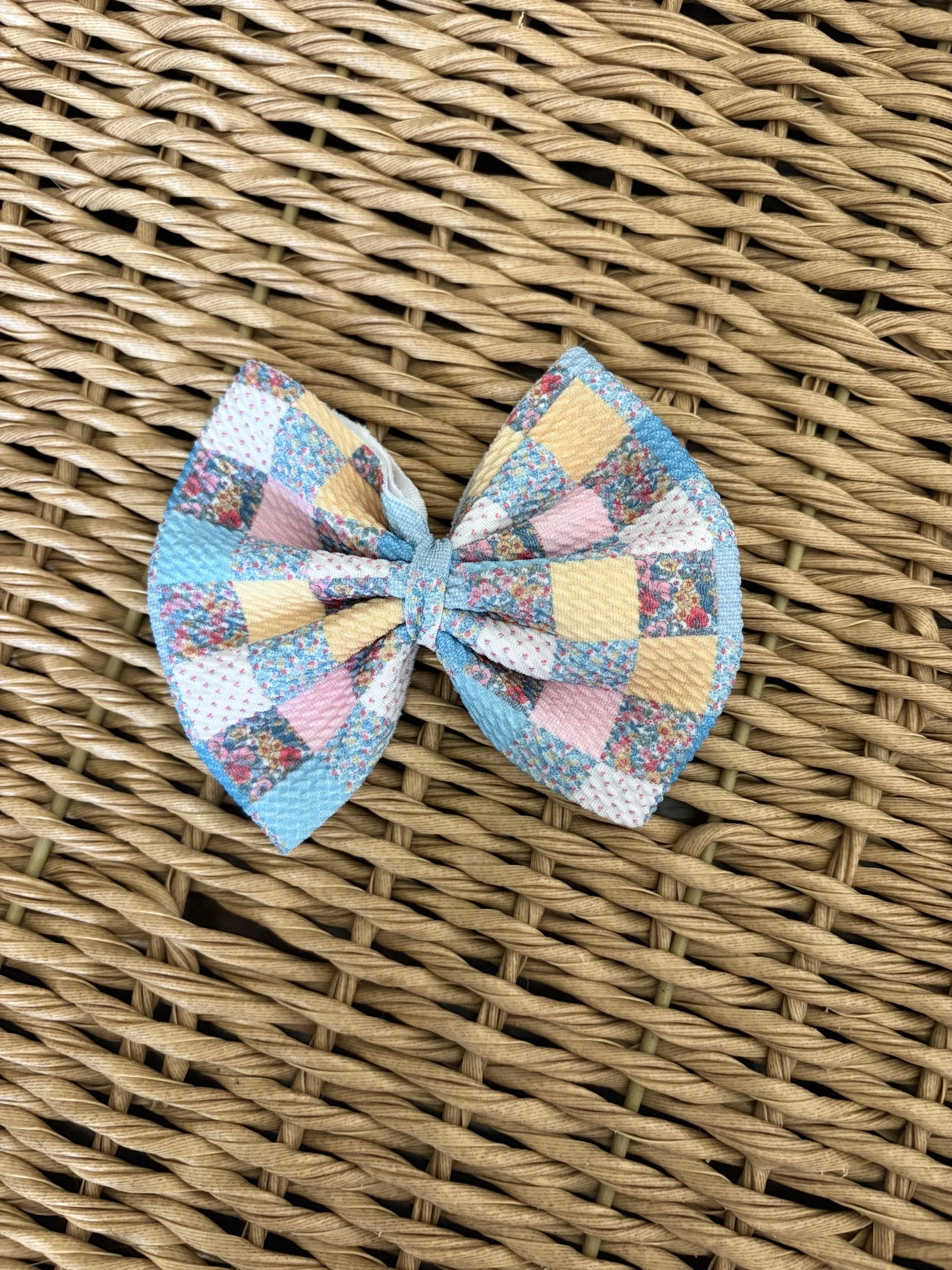 Pink, Blue and Yellow Patchwork Classic on Clip