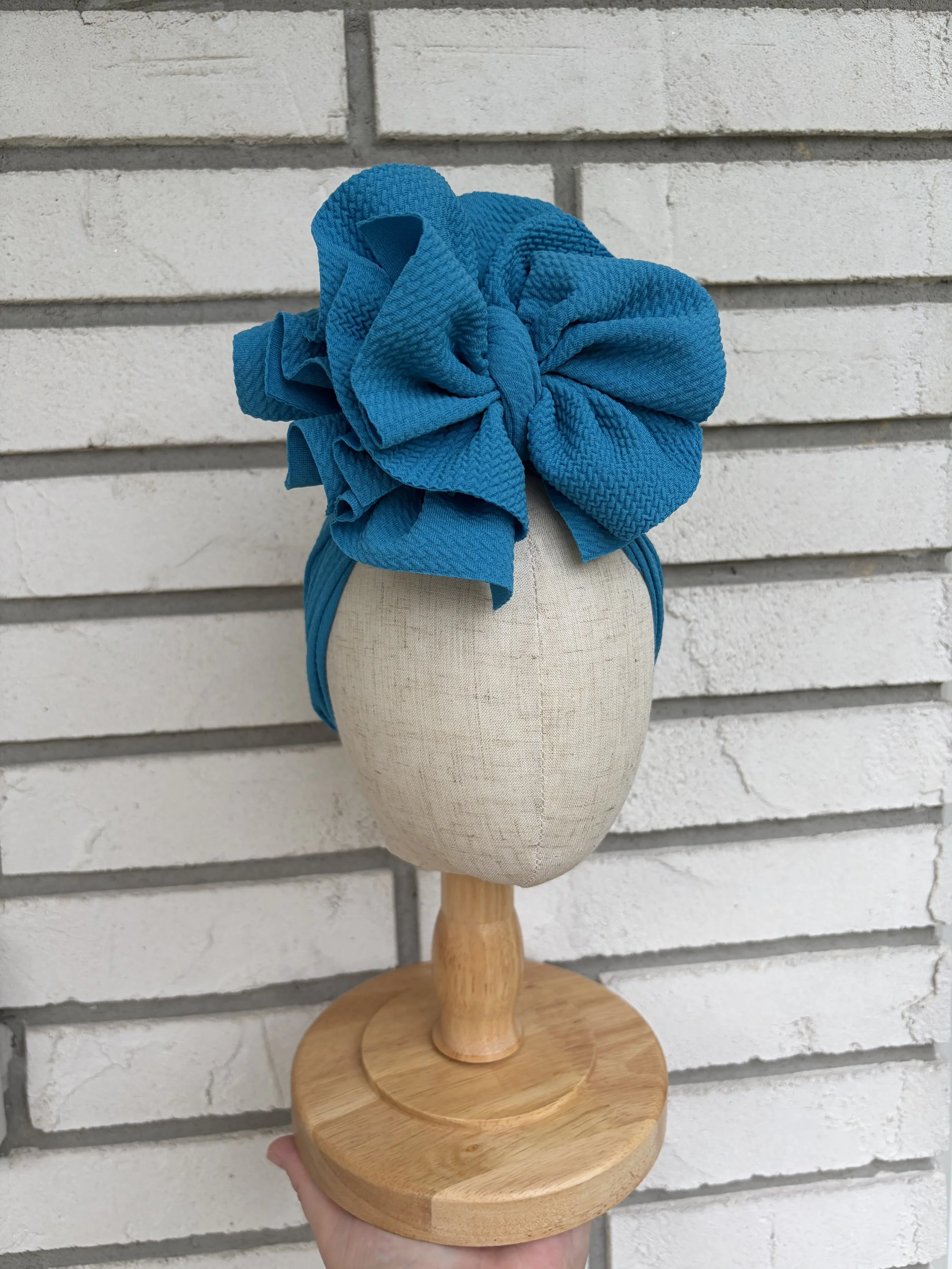 Bright Blue Shredded Head Wrap