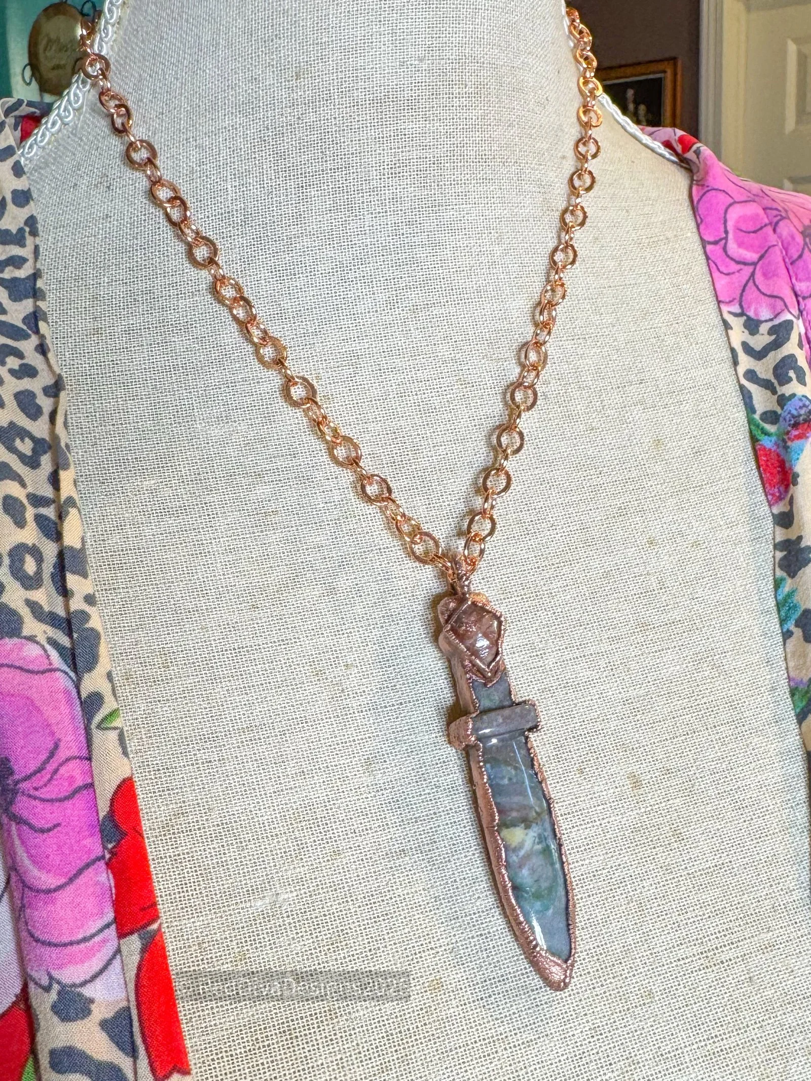 Ocean Jasper Sword Necklace