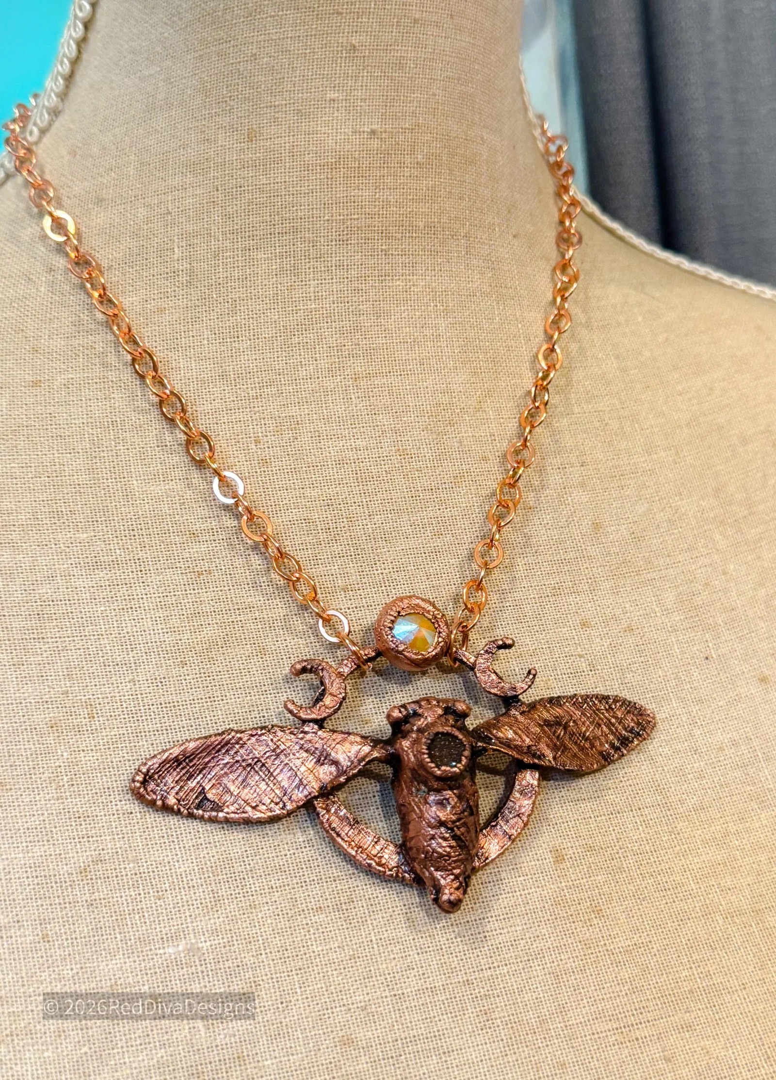 Louisiana Cicada Necklace