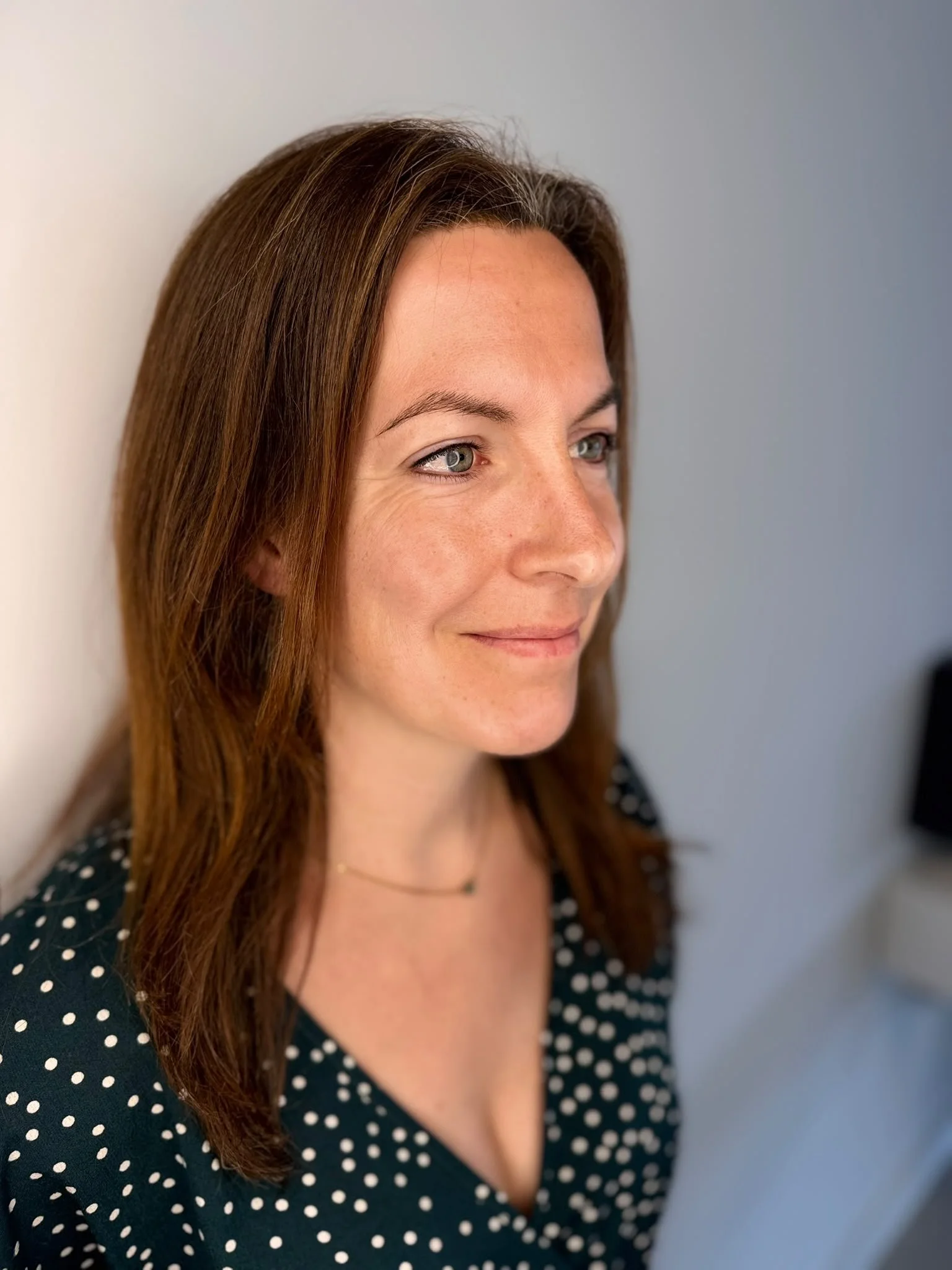 Eyeliner boven, infralash beneden. Direct na de behandeling.