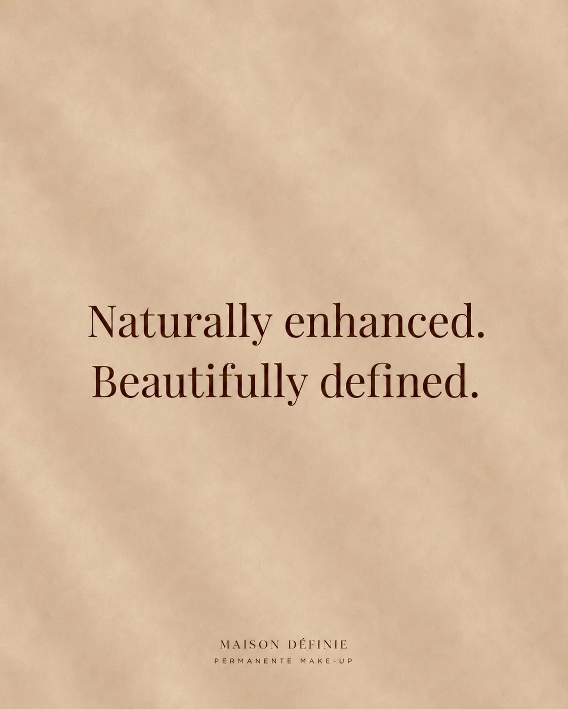 Naturally enhanced. Beautifully defined. 🤎

Dat is precies waar Maison D&eacute;finie voor staat.

Geen standaard wenkbrauw. Geen &lsquo;one size fits all&rsquo;. En vooral: niet iemand anders van je maken.

Ik geloof in het versterken van wat er al