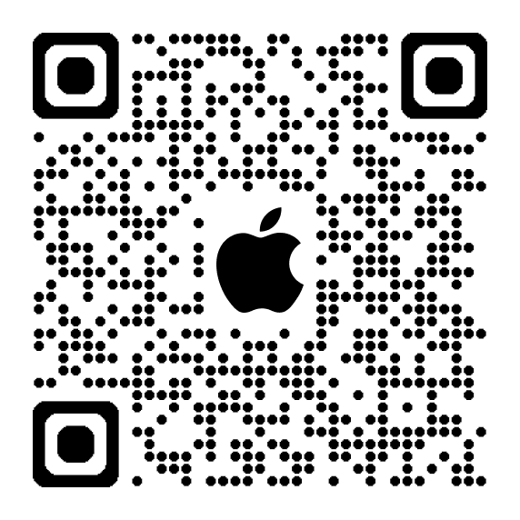 QR code with Apple logo in the center