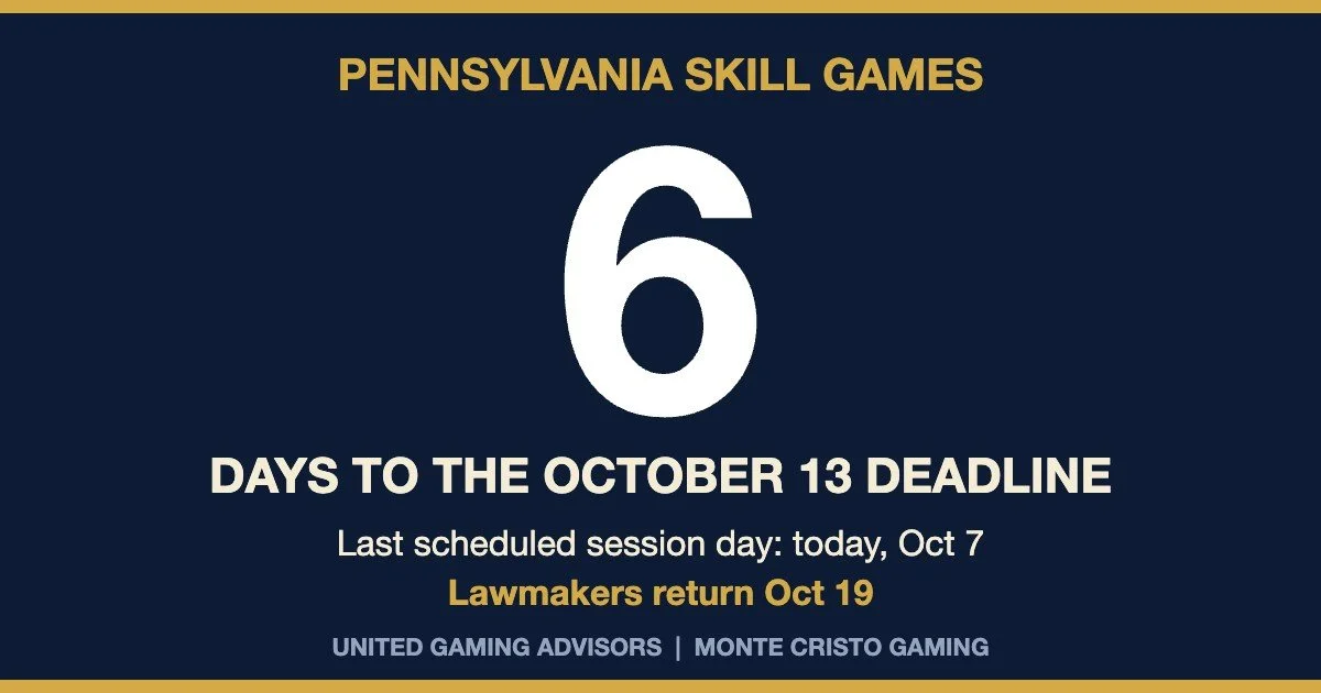 Six Days Out: Pennsylvania's Last Session Day Before the Skill-Games Deadline