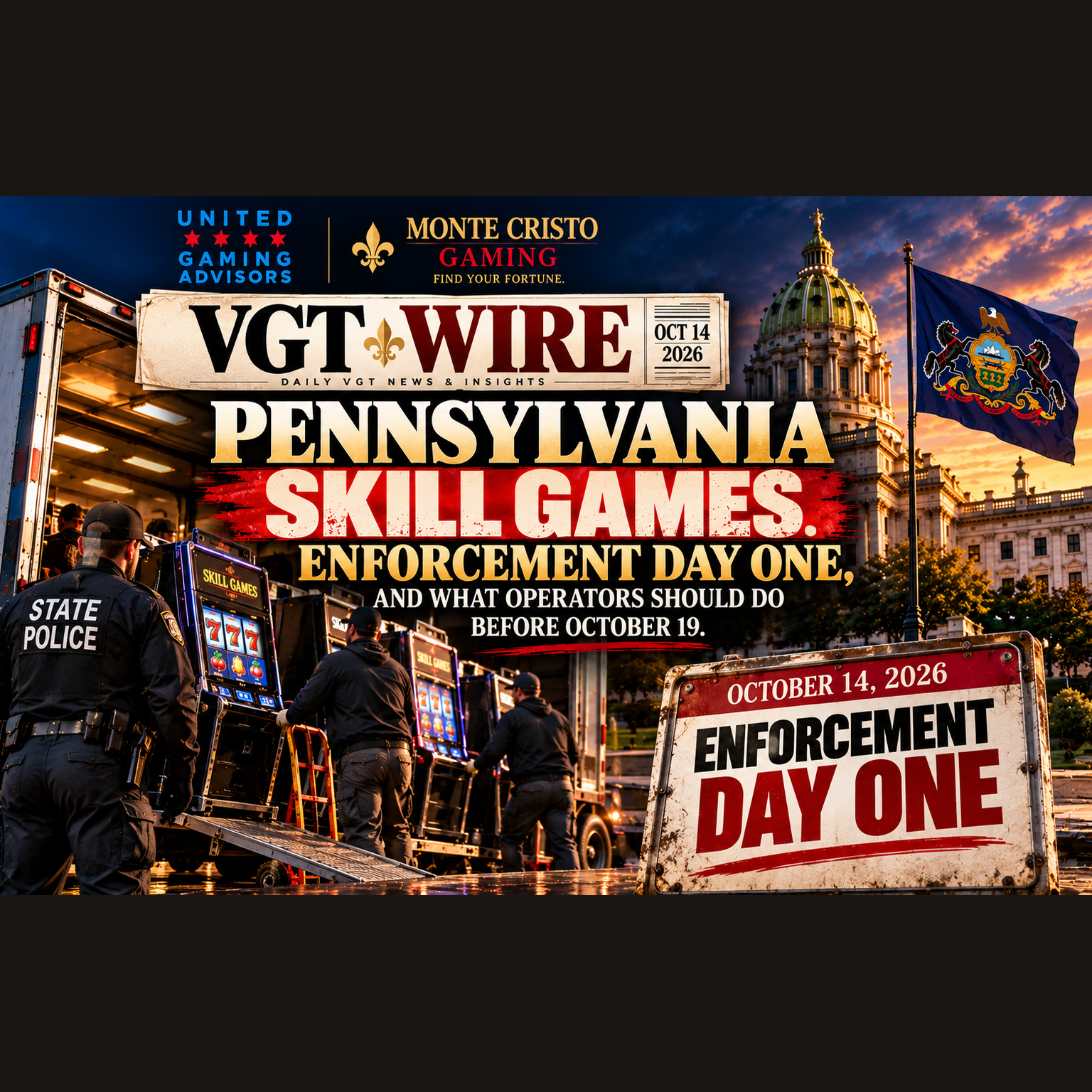Pennsylvania Skill Games: Enforcement Day One, and What Operators Should Do Before October 19