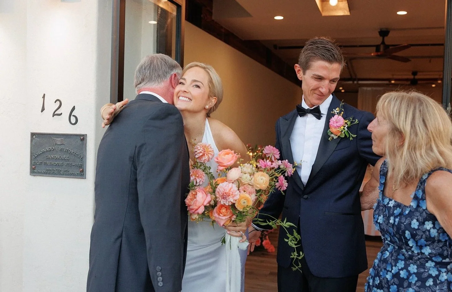 Romantic wedding reception in a historic California venue