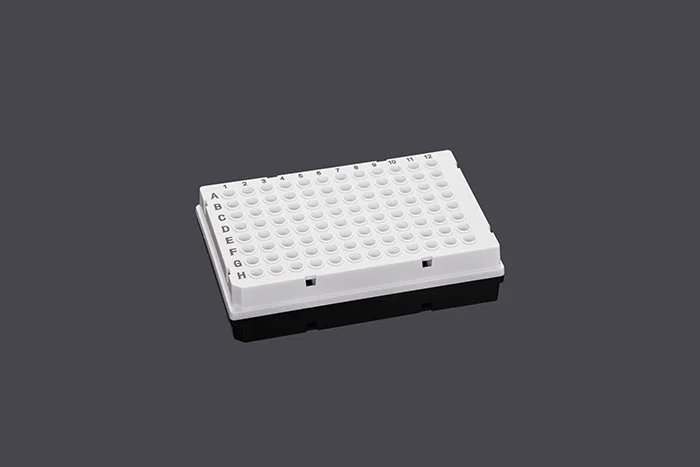 0.1 mL Low Profile 96 Well PCR Plate – Full-Skirted – H1 (Black lettering)