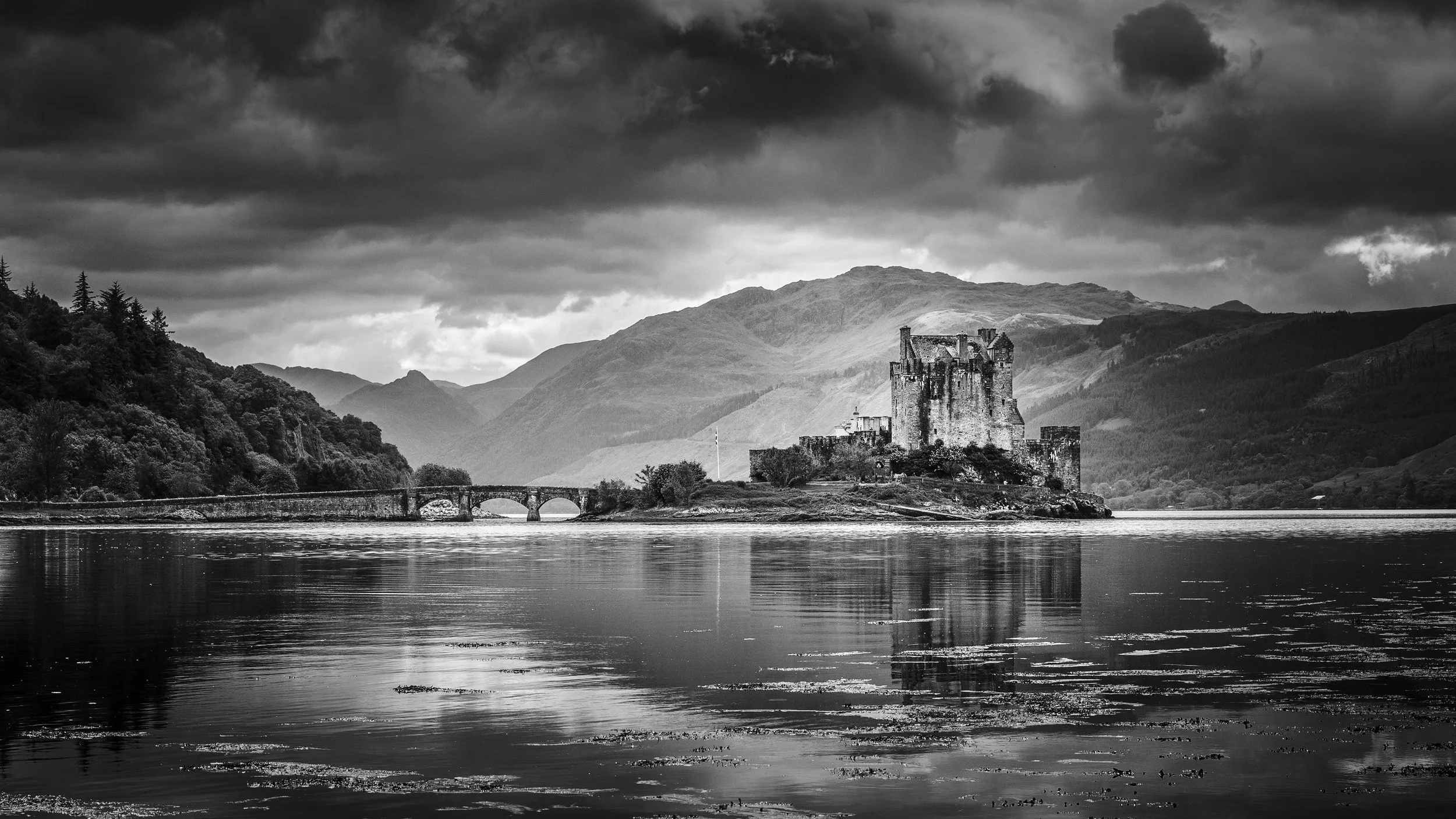 Storm over Eilean Donan — Scotland in Black and White