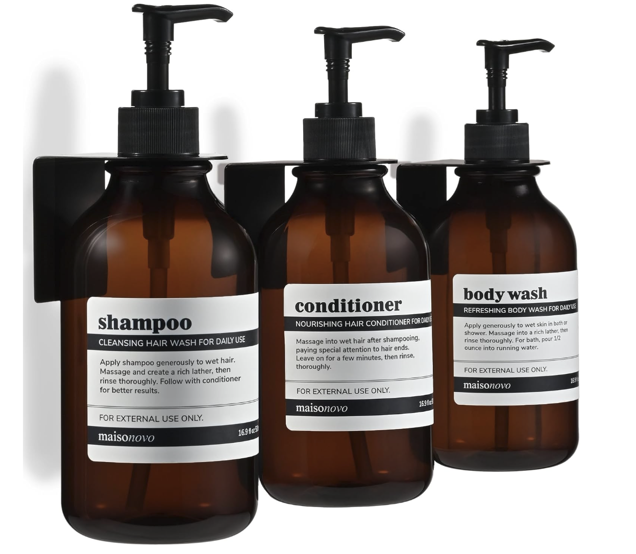 Upgrade your shower routine with these stylish dispensers. Perfect for shampoo, conditioner, and body wash.