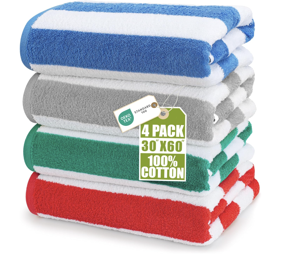 These beach towels are perfect for the lake and hot tub.