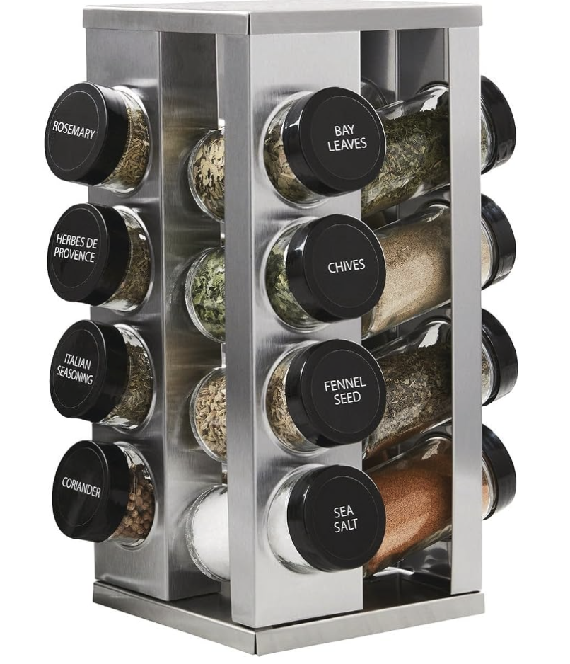 Kamenstein 16 Jar Heritage Revolving Countertop Spice Rack