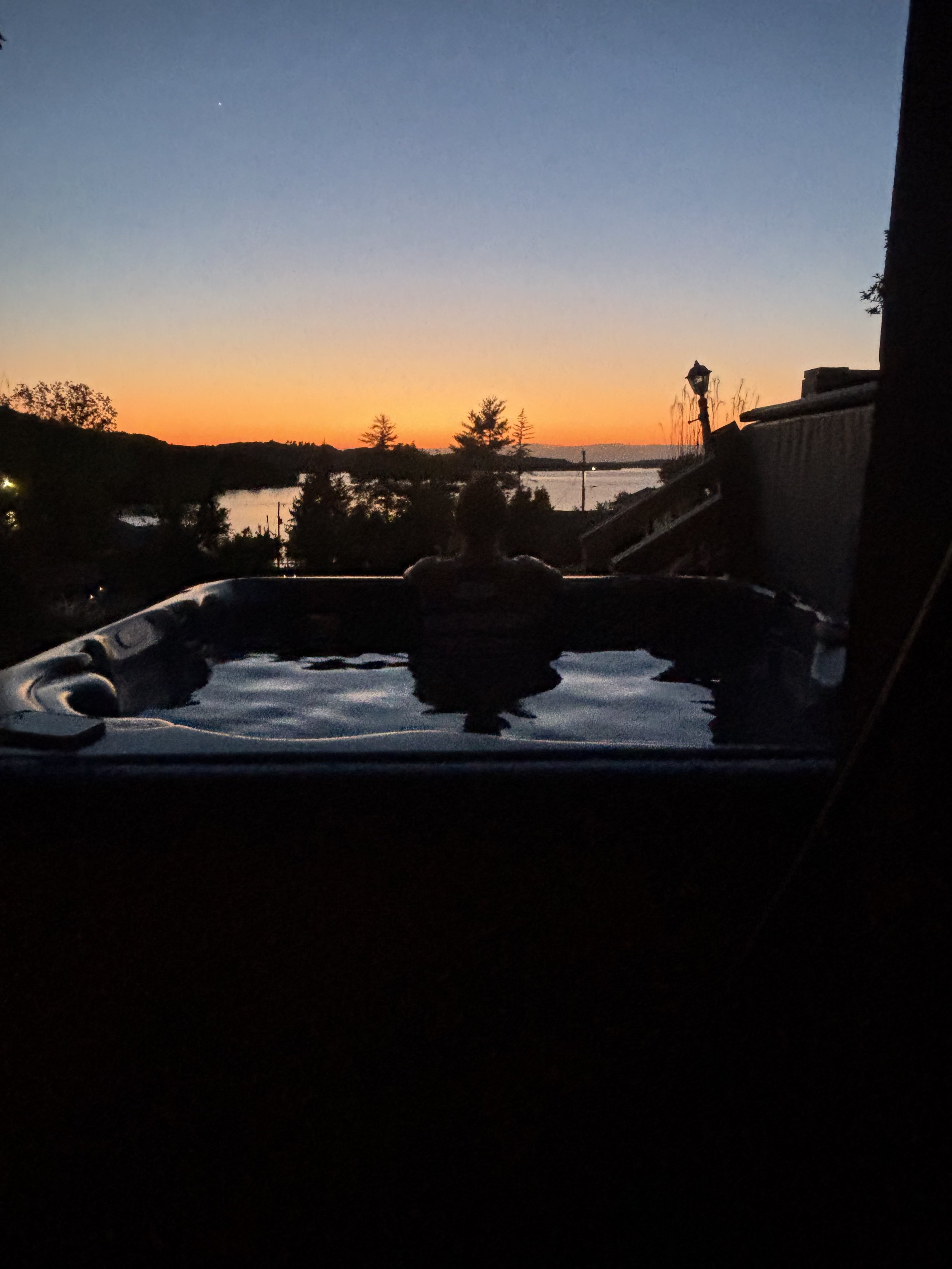 Sunset from the hot tub