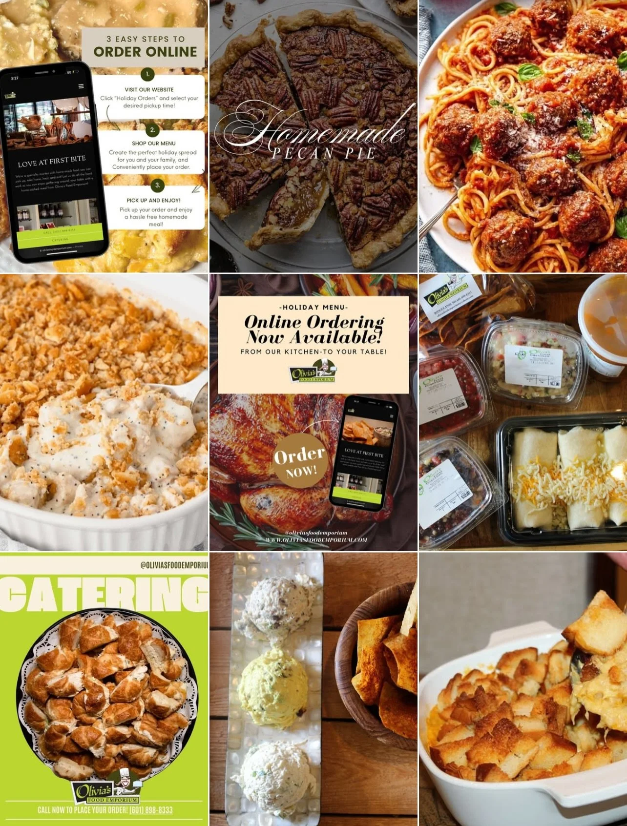 The power of Social Media &amp; Intentional Posting 💚

&mdash;&mdash;&mdash;&mdash;&mdash;&mdash;

This client needed a refresh for Holiday Season! 
1995 Media Management helped create and publish an online ordering platform, created fresh content, 