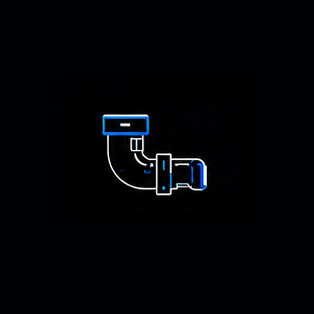 Outline of a computer motherboard with a CPU and a circuit connection, rendered in white with blue accents on a black background.