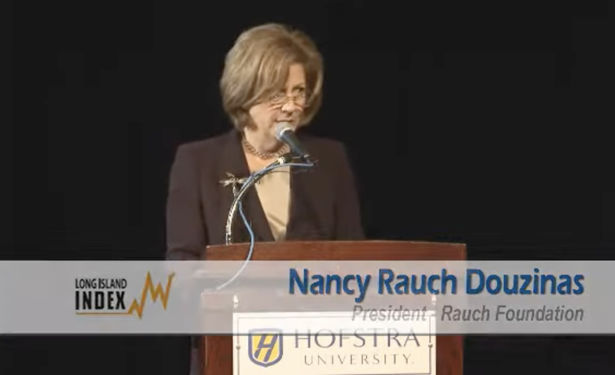 Dr. Nancy Rauch Douzinas speaks at the Launch of the Long Island Index 2009