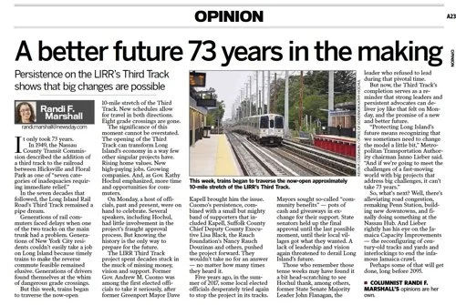 LIRR’s Third Track: a better future 73 years in the making