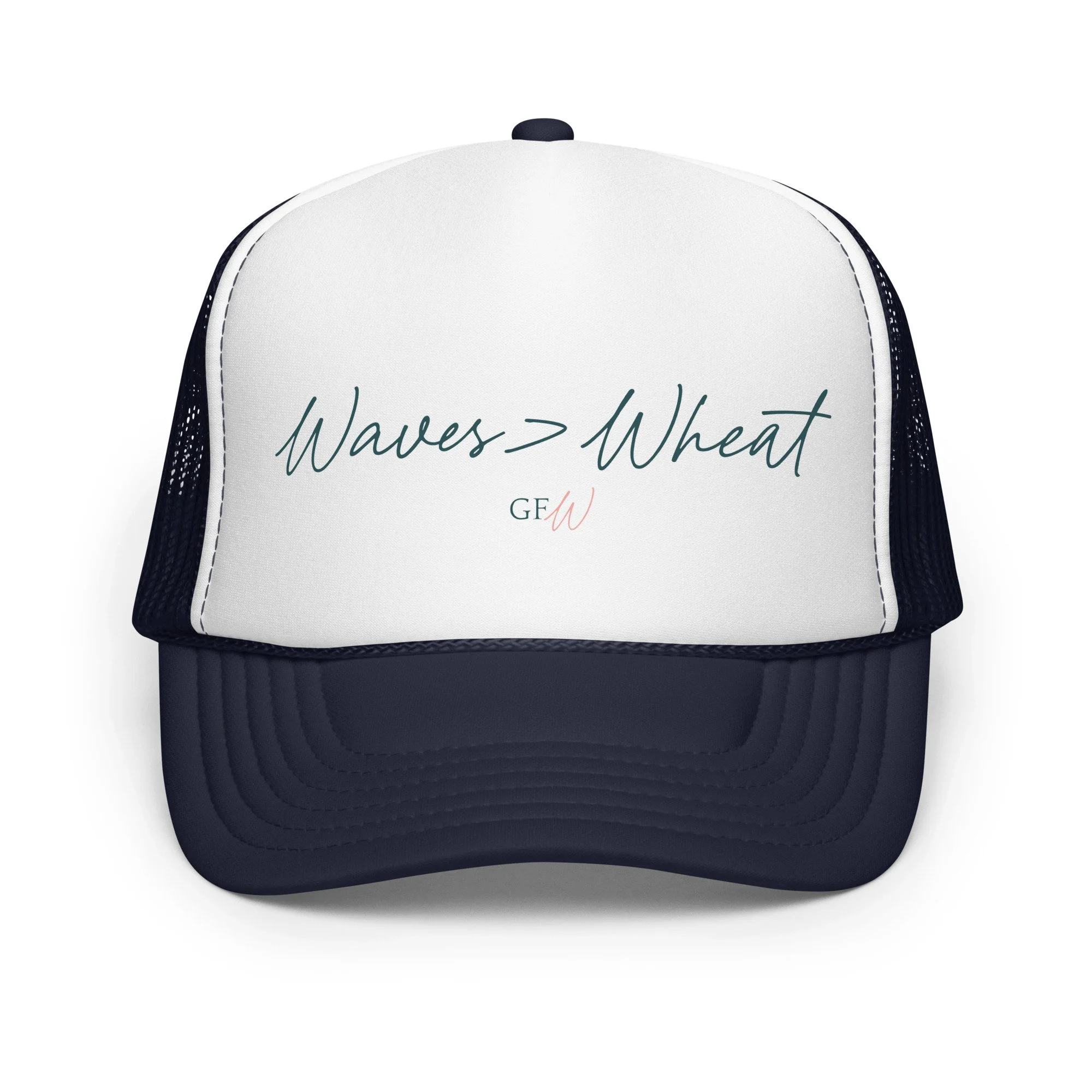 Waves>Wheat Foam trucker hat