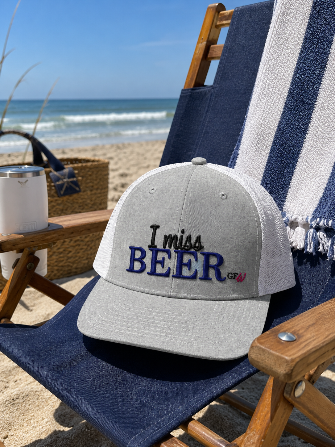 I Miss Beer (3D puff embroidery) Richardson Trucker Hat