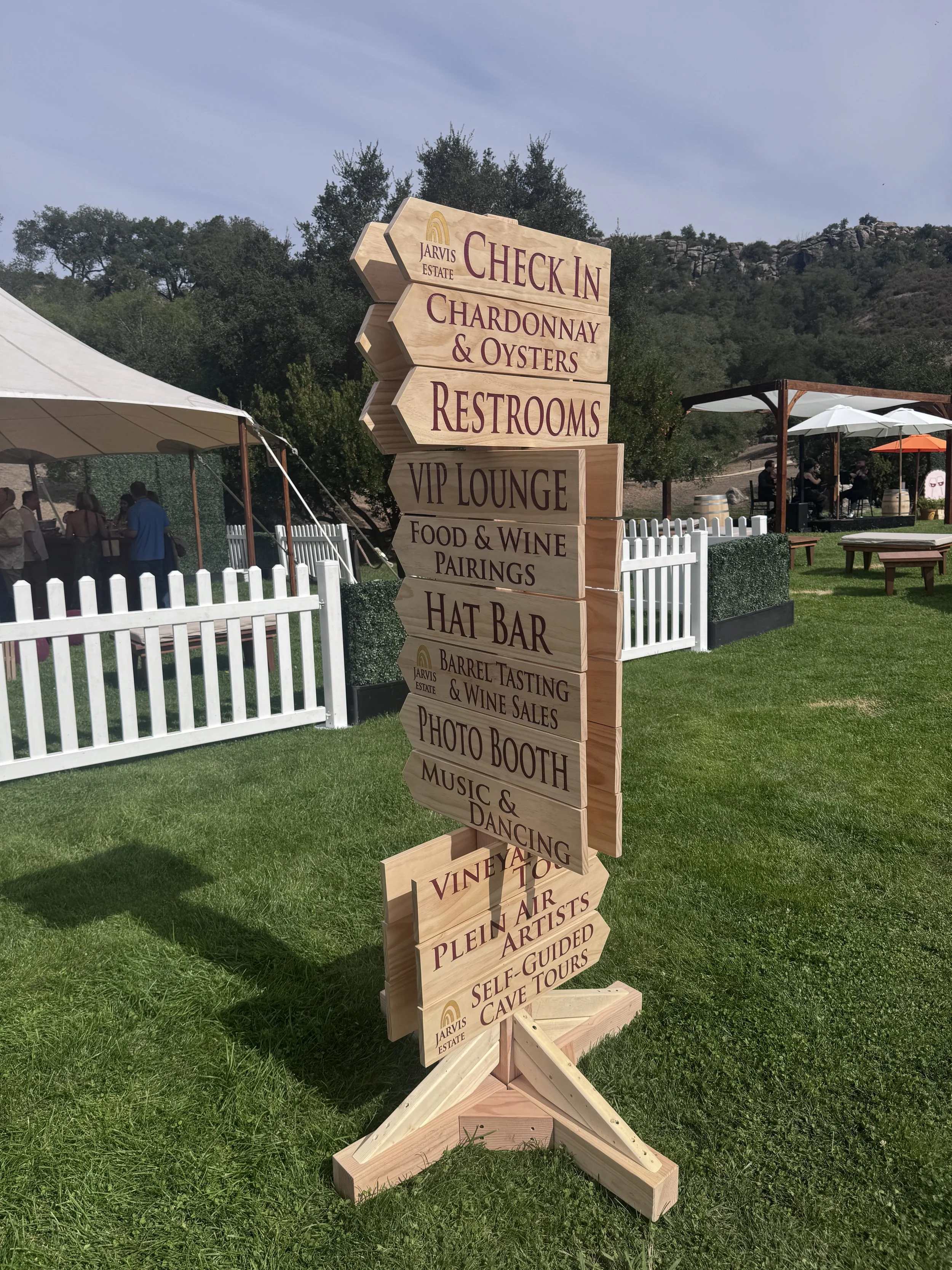 Jarvis Estate Harvest Festival entrance sign in Napa Valley