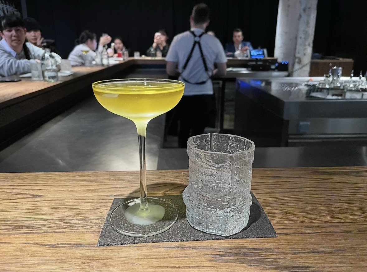 Cocktail served at the bar at Tayer + Elementary in London