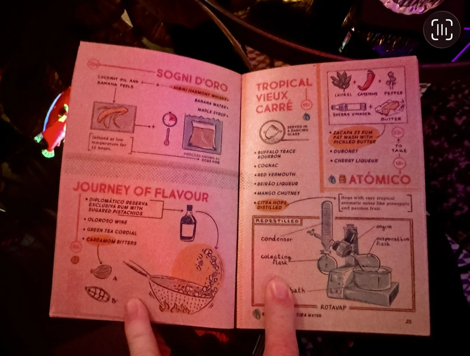 The menu at Salmon Guru reads like a graphic novel of flavor combinations.
